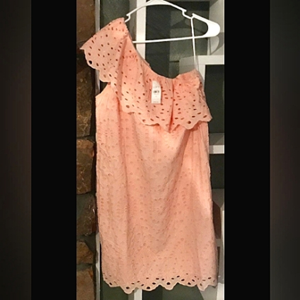 Ann Taylor Loft pink one shoulder dress xl